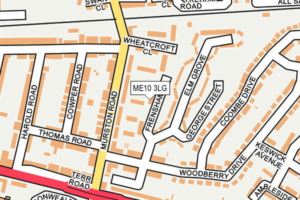 ME10 3LG map - OS OpenMap – Local (Ordnance Survey)