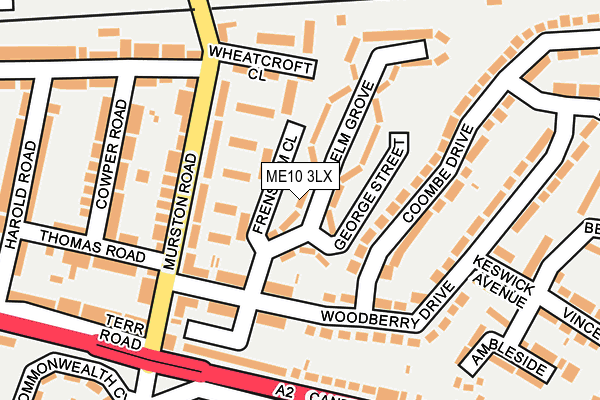 ME10 3LX map - OS OpenMap – Local (Ordnance Survey)