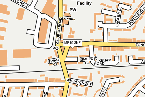 ME10 3NF map - OS OpenMap – Local (Ordnance Survey)