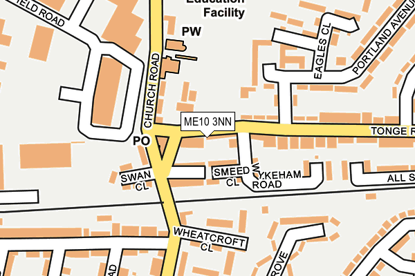 ME10 3NN map - OS OpenMap – Local (Ordnance Survey)