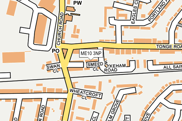 ME10 3NP map - OS OpenMap – Local (Ordnance Survey)