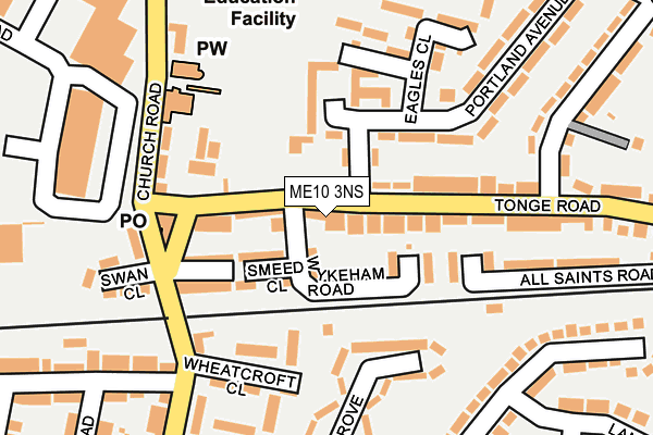 ME10 3NS map - OS OpenMap – Local (Ordnance Survey)