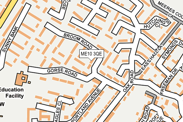 ME10 3QE map - OS OpenMap – Local (Ordnance Survey)