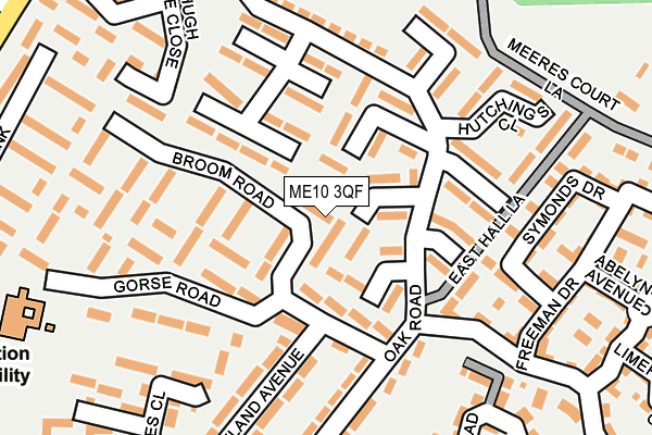 ME10 3QF map - OS OpenMap – Local (Ordnance Survey)
