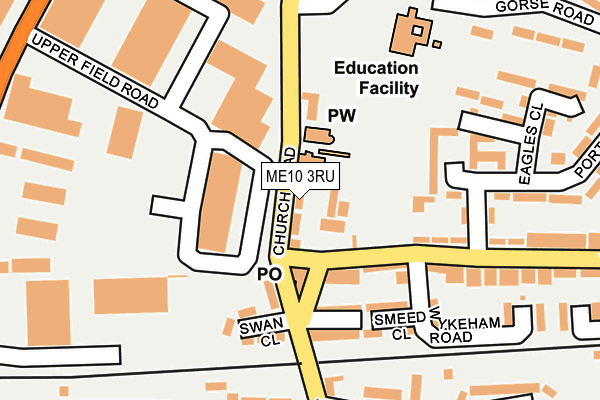ME10 3RU map - OS OpenMap – Local (Ordnance Survey)