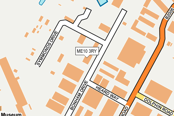 ME10 3RY map - OS OpenMap – Local (Ordnance Survey)