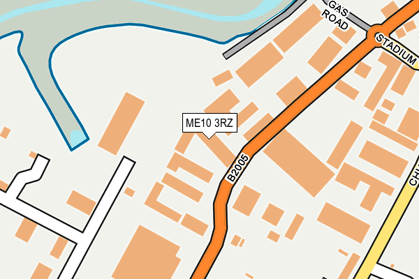 ME10 3RZ map - OS OpenMap – Local (Ordnance Survey)