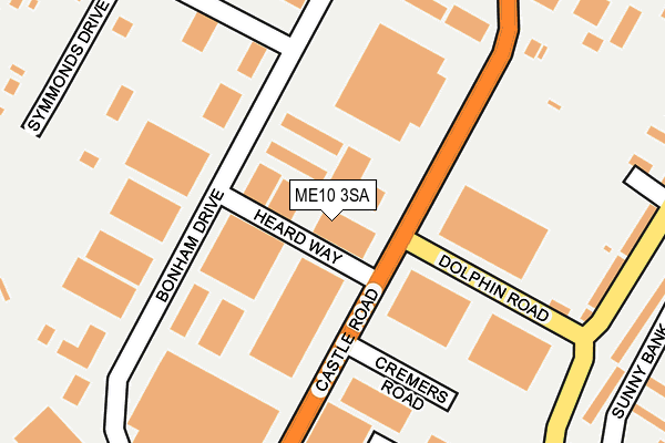 ME10 3SA map - OS OpenMap – Local (Ordnance Survey)
