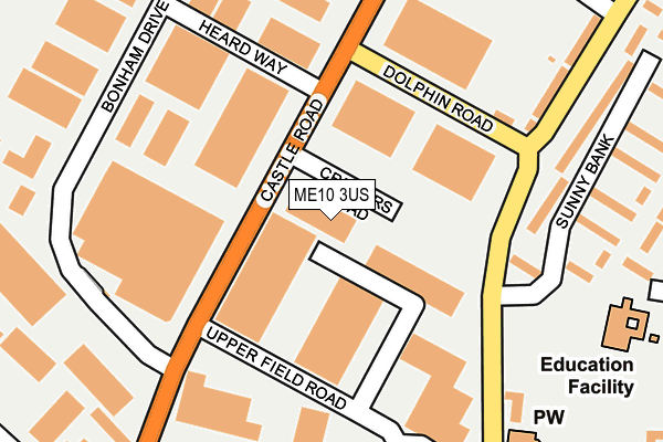 ME10 3US map - OS OpenMap – Local (Ordnance Survey)