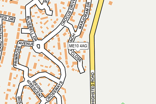 ME10 4AG map - OS OpenMap – Local (Ordnance Survey)