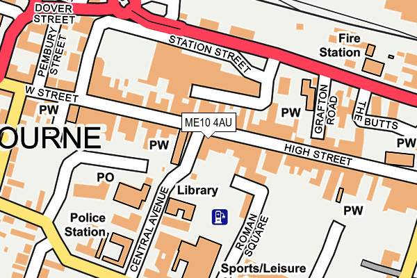 ME10 4AU map - OS OpenMap – Local (Ordnance Survey)