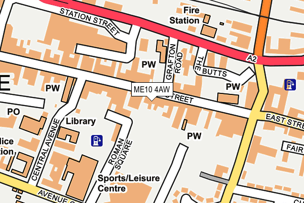 Map of THE PHYSIOTHERAPY CENTRE (SITTINGBOURNE) LIMITED at local scale