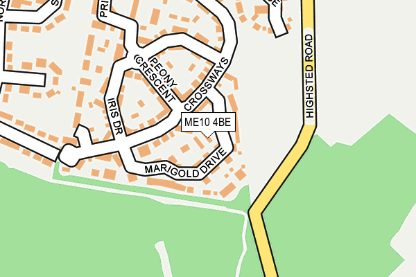 ME10 4BE map - OS OpenMap – Local (Ordnance Survey)