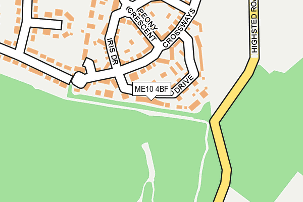 ME10 4BF map - OS OpenMap – Local (Ordnance Survey)