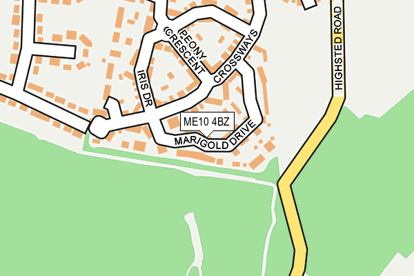 ME10 4BZ map - OS OpenMap – Local (Ordnance Survey)