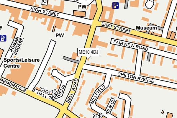 ME10 4DJ map - OS OpenMap – Local (Ordnance Survey)