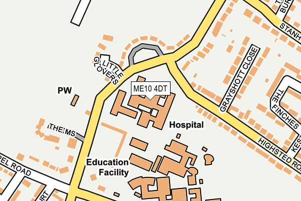 ME10 4DT map - OS OpenMap – Local (Ordnance Survey)