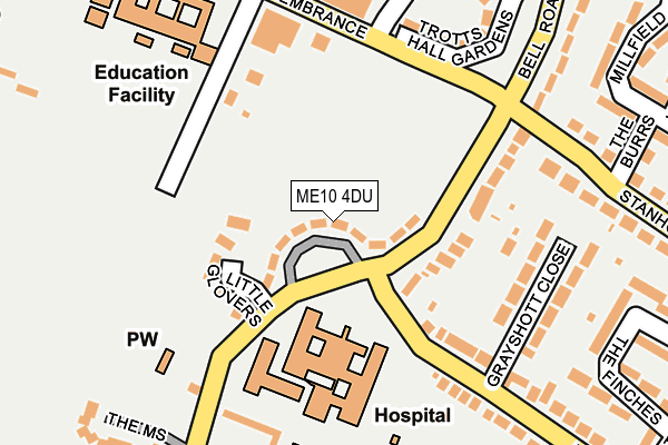ME10 4DU map - OS OpenMap – Local (Ordnance Survey)