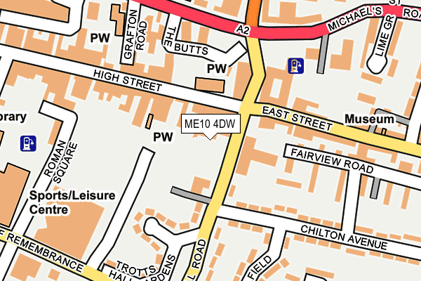 ME10 4DW map - OS OpenMap – Local (Ordnance Survey)