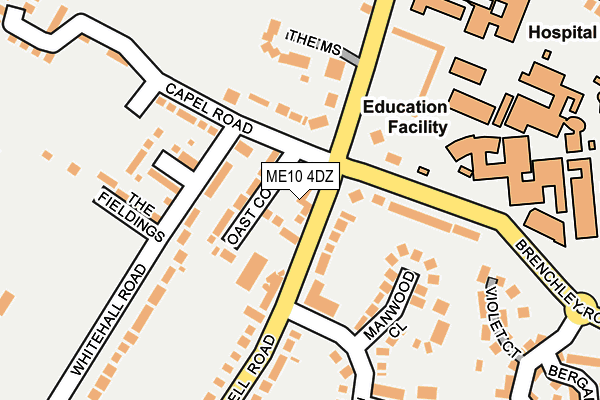 ME10 4DZ map - OS OpenMap – Local (Ordnance Survey)