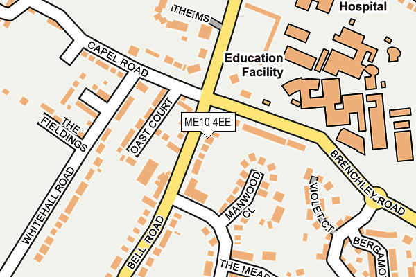 ME10 4EE map - OS OpenMap – Local (Ordnance Survey)
