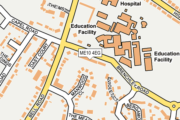 ME10 4EG map - OS OpenMap – Local (Ordnance Survey)
