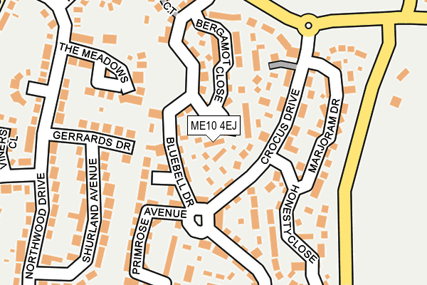 ME10 4EJ map - OS OpenMap – Local (Ordnance Survey)