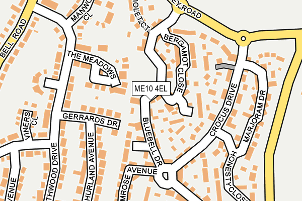 ME10 4EL map - OS OpenMap – Local (Ordnance Survey)