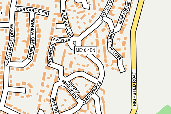 ME10 4EN map - OS OpenMap – Local (Ordnance Survey)