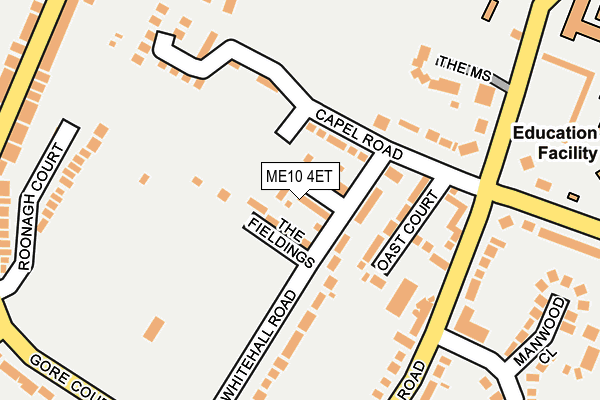 ME10 4ET map - OS OpenMap – Local (Ordnance Survey)