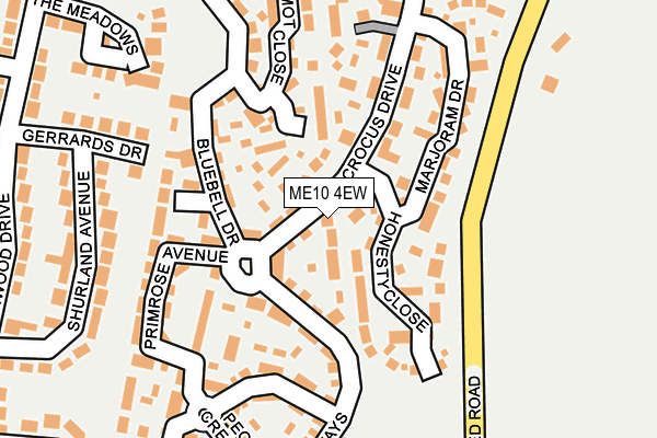 ME10 4EW map - OS OpenMap – Local (Ordnance Survey)