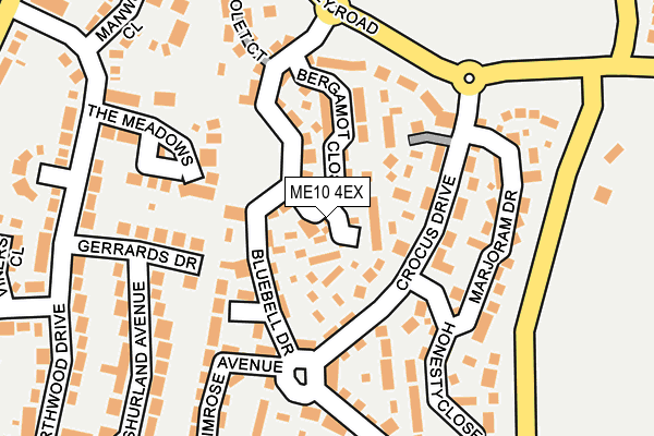 ME10 4EX map - OS OpenMap – Local (Ordnance Survey)