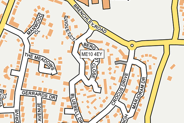 ME10 4EY map - OS OpenMap – Local (Ordnance Survey)