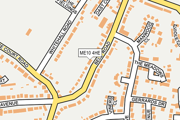ME10 4HE map - OS OpenMap – Local (Ordnance Survey)