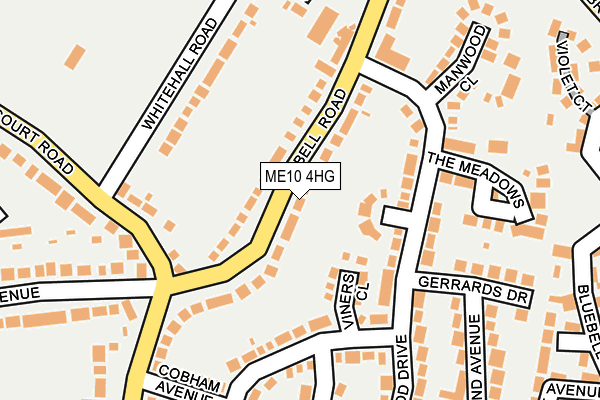 ME10 4HG map - OS OpenMap – Local (Ordnance Survey)