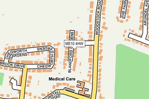 ME10 4HW map - OS OpenMap – Local (Ordnance Survey)