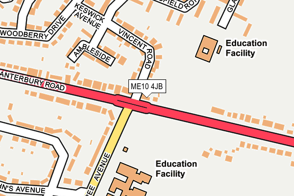 ME10 4JB map - OS OpenMap – Local (Ordnance Survey)