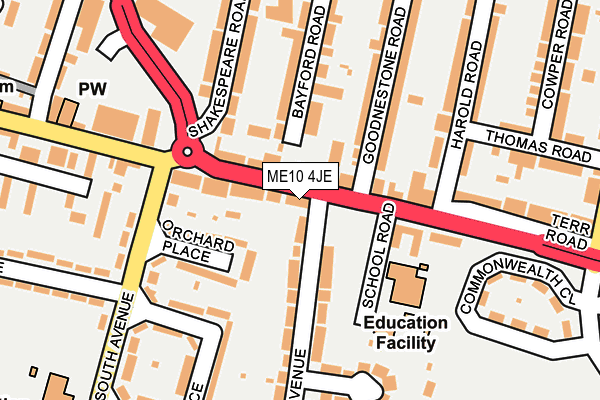 ME10 4JE map - OS OpenMap – Local (Ordnance Survey)
