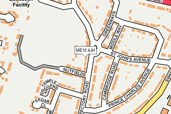 ME10 4JH map - OS OpenMap – Local (Ordnance Survey)