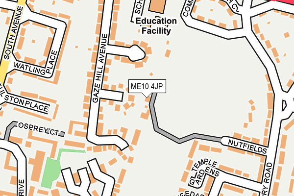 ME10 4JP map - OS OpenMap – Local (Ordnance Survey)