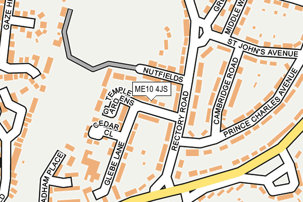 ME10 4JS map - OS OpenMap – Local (Ordnance Survey)