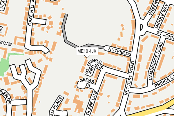 ME10 4JX map - OS OpenMap – Local (Ordnance Survey)