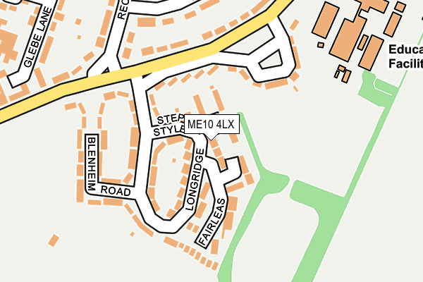 ME10 4LX map - OS OpenMap – Local (Ordnance Survey)