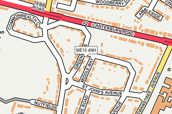 ME10 4NH map - OS OpenMap – Local (Ordnance Survey)