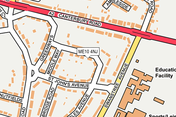 ME10 4NJ map - OS OpenMap – Local (Ordnance Survey)