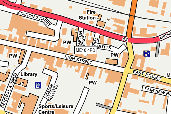 ME10 4PD map - OS OpenMap – Local (Ordnance Survey)