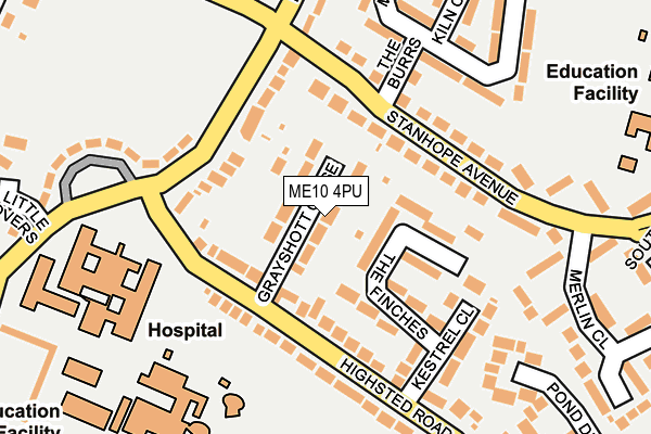 ME10 4PU map - OS OpenMap – Local (Ordnance Survey)