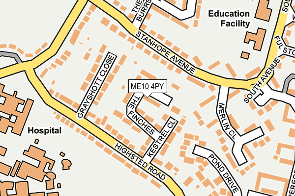 ME10 4PY map - OS OpenMap – Local (Ordnance Survey)