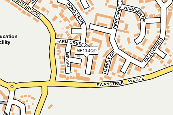 ME10 4QD map - OS OpenMap – Local (Ordnance Survey)
