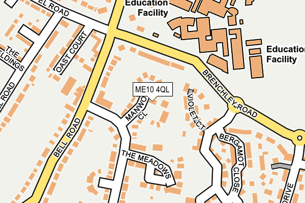 ME10 4QL map - OS OpenMap – Local (Ordnance Survey)